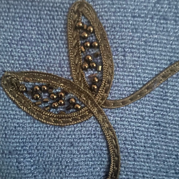 Blue cotton and beaded jacket XL - Picture 6 of 6